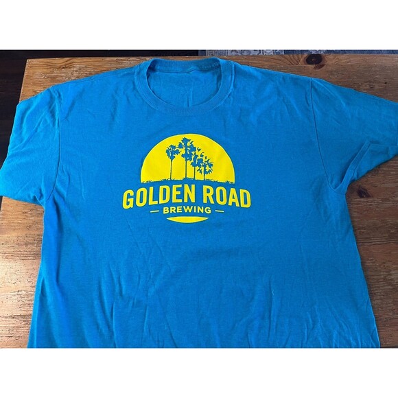 Golden Road Brewing T-Shirt Beer Craft Brewery Los Angeles Palm Trees Logo - Picture 1 of 4